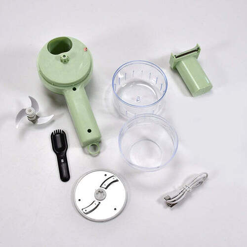 4 IN 1 Electric Vegetable Cutter Food Peel Slicer Handheld Wireless Garlic Masher Food Chopper Meat Grinder Home kitchen Mincer