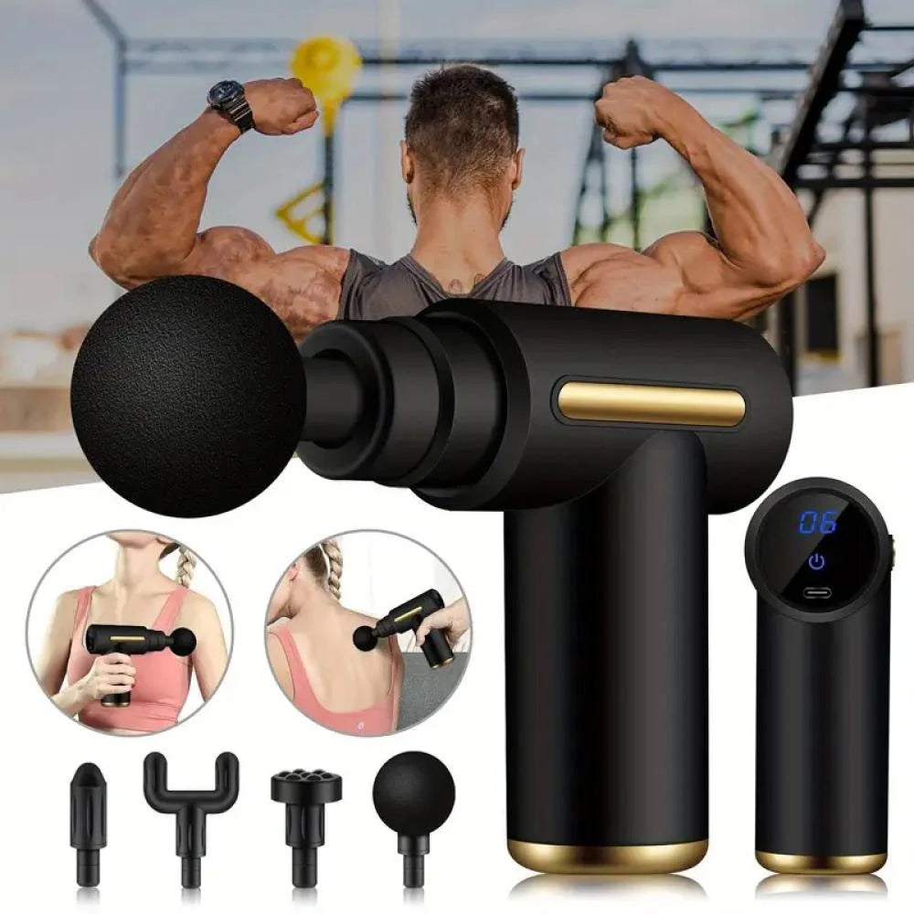 USB Mini Massage Gun Fascia Machine Muscle Relaxation Vibrating Gun Rod Massage Fitness Equipment Neck Grab Fascia Gun