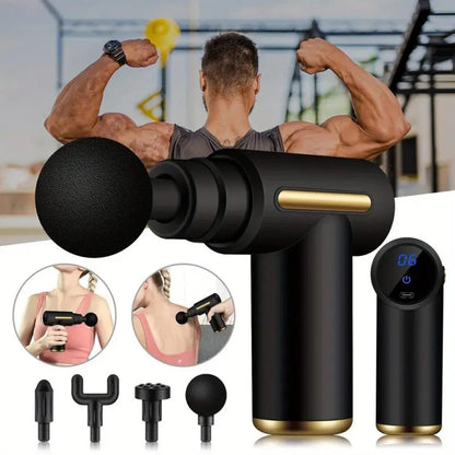 USB Mini Massage Gun Fascia Machine Muscle Relaxation Vibrating Gun Rod Massage Fitness Equipment Neck Grab Fascia Gun