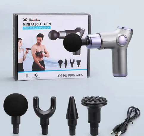 USB Mini Massage Gun Fascia Machine Muscle Relaxation Vibrating Gun Rod Massage Fitness Equipment Neck Grab Fascia Gun