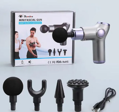 USB Mini Massage Gun Fascia Machine Muscle Relaxation Vibrating Gun Rod Massage Fitness Equipment Neck Grab Fascia Gun