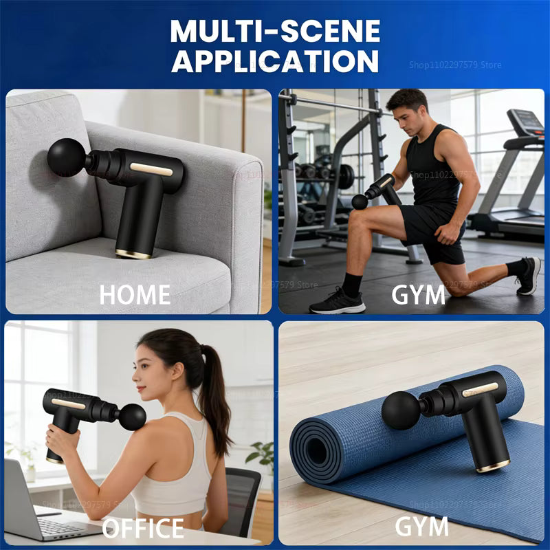 USB Mini Massage Gun Fascia Machine Muscle Relaxation Vibrating Gun Rod Massage Fitness Equipment Neck Grab Fascia Gun