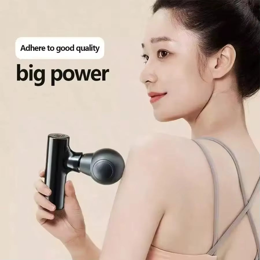 USB Mini Massage Gun Fascia Machine Muscle Relaxation Vibrating Gun Rod Massage Fitness Equipment Neck Grab Fascia Gun