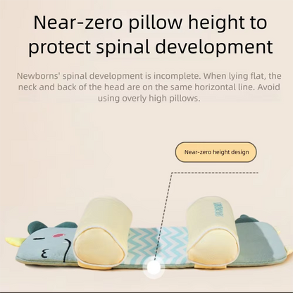 Anti-deviation Head Baby Pillow Correction Adjustable Newborn Buckwheat Shell Pillow Breathable Cartoon Baby Shaping Pillow