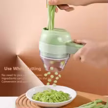 4 IN 1 Electric Vegetable Cutter Food Peel Slicer Handheld Wireless Garlic Masher Food Chopper Meat Grinder Home kitchen Mincer