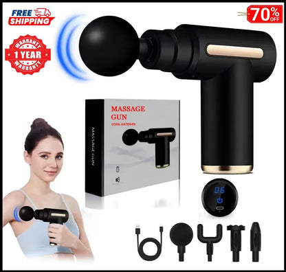 USB Mini Massage Gun Fascia Machine Muscle Relaxation Vibrating Gun Rod Massage Fitness Equipment Neck Grab Fascia Gun