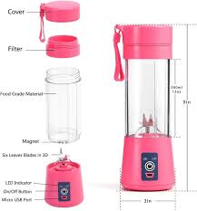 USB Rechargeable Juicer Blender 6 Blades 380ml