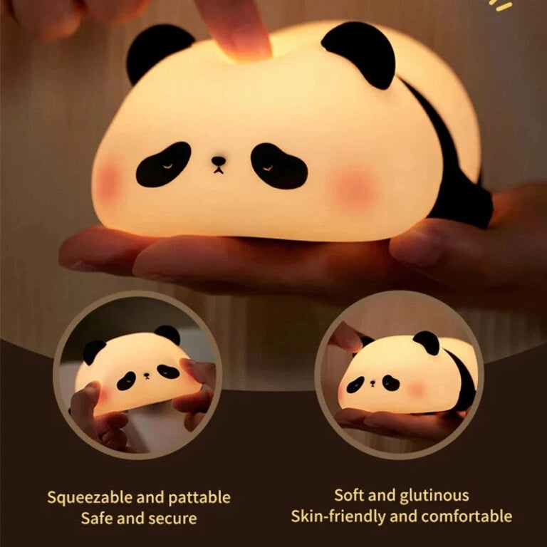Cute Panda Silicone LED Night Lamp Light