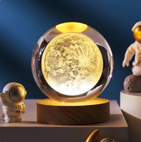 3D Crystal Ball LED Moon Light Lamp