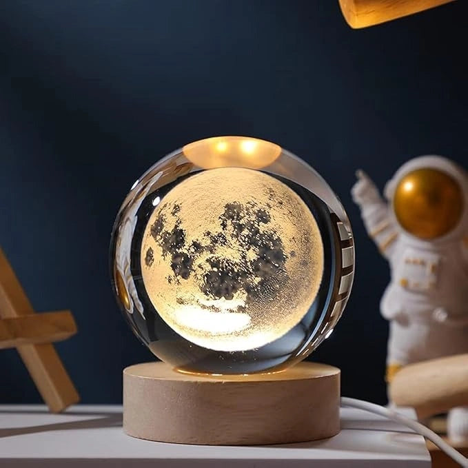3D Crystal Ball LED Moon Light Lamp