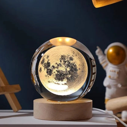 3D Crystal Ball LED Moon Light Lamp
