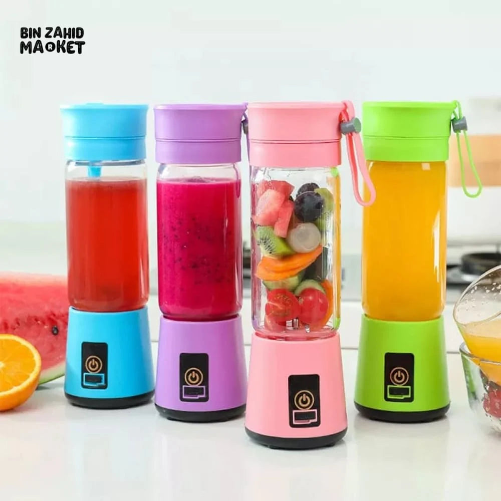 USB Rechargeable Juicer Blender 6 Blades 380ml