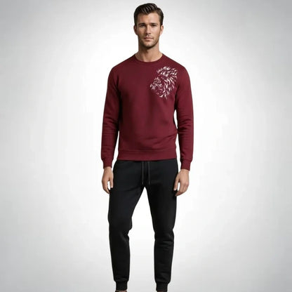 LION Printed Tracksuit Sweatshirt & Trouser | Warm & Comfortable Winter Wear | XL